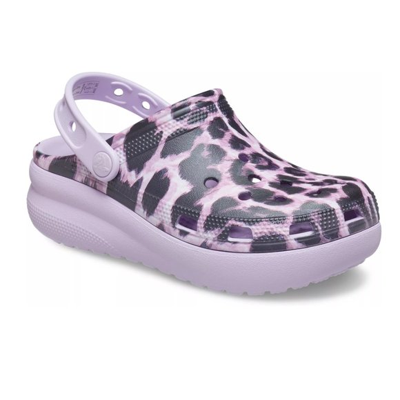 CROCS Classic Lavender Leopard Animal Print Cutie Clogs, size 5 - Picture 4 of 9